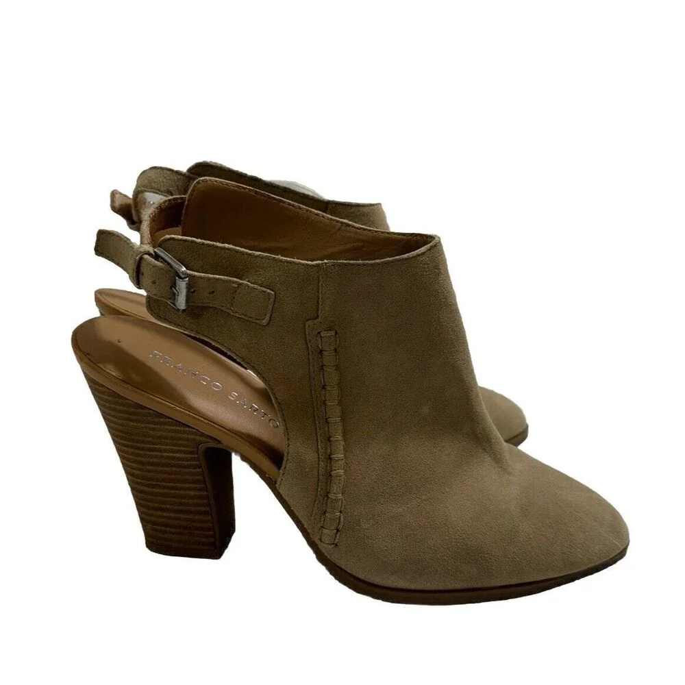 Franco Sarto Adesso Suede Slingback Ankle Boots Booties Womens Size 9M‎